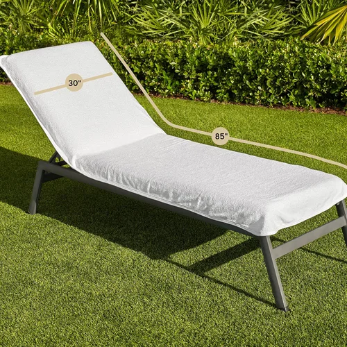 Miniatura 2 de Boca Terry - Funda de toalla para silla de salón, 100% algodón, para piscina o silla de playa, parte superior ajustada