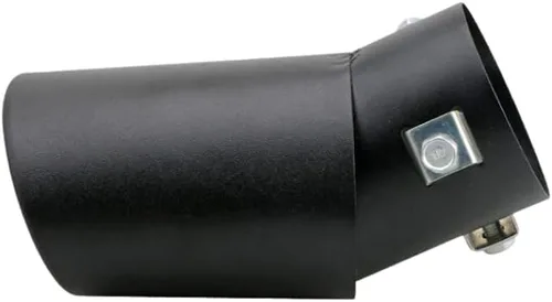 Miniatura 5 de Silenciador de cola de escape de automóvil atornillado de acero inoxidable, tubos negros, ajuste universal, diámetro de 1 1/2 pulgadas a 2 1/4
