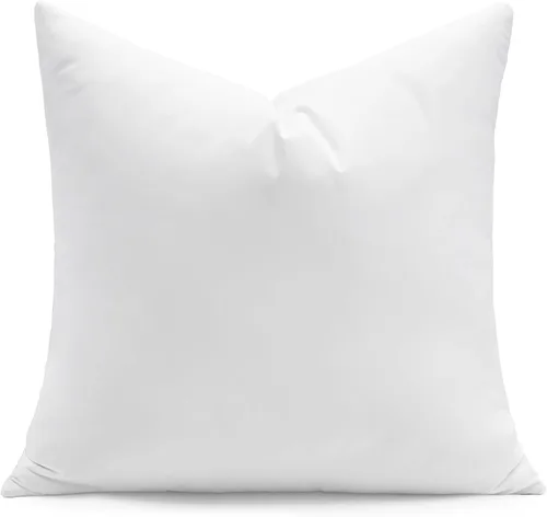 Miniatura 16 de puredown® Juego de 2 cojines decorativos de plumas de 18 x 18 pulgadas (juego de 2, blanco) para sofá, cama, lavable a máquina