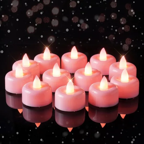 Miniatura 18 de Amagic - Paquete de 24 velas de té LED sin llama, velas de luz de té falsas eléctricas, funcionamiento a pila, para uso votivo, Halloween, Navidad