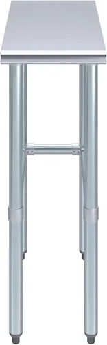 Miniatura 2 de AmGood Mesa de trabajo de acero inoxidable con base abierta, banco de trabajo de metal