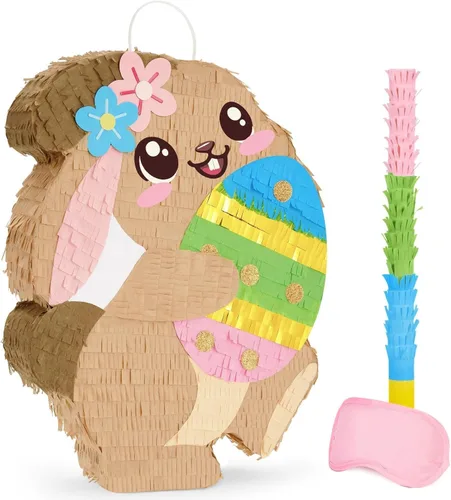 Miniatura 118 de WERNNSAI - Piñata de sirena plegable, piñata de cumpleaños con flecos que incluye cuerda para jalar, venda y bate. Decoraciones
