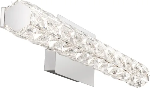 Miniatura 4 de Quoizel PCLU8524C - Lámpara de pared LED con cristal brillante, 21 vatios, cromo pulido (6 pulgadas de alto x 24 pulgadas de ancho)