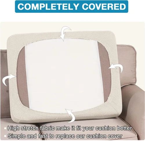 Miniatura 6 de Flamingo P Funda de cojín de asiento de sofá de alta elasticidad, protector de muebles para sofá, funda de sofá suave y flexible con parte inferior