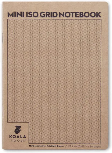 Miniatura 6 de KOALA TOOLS Mini cuaderno de papel cuadriculado 5" x 7", 60 pp. - Juego de cuadernos de campo cuadriculado, cuadrícula y gráficos - Para uso