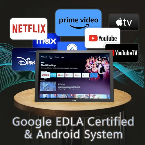 Miniatura 2 de Smart TV pequeño de 15.6 pulgadas, sintonizador digital integrado, batería recargable de 4000 mAh, tarjeta HDMI/SD/entrada USB/AV, pantalla LCD