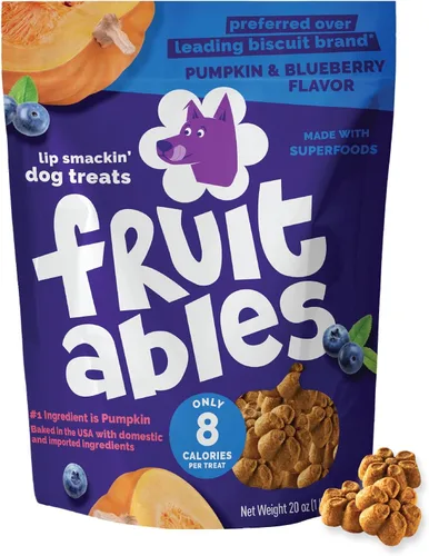 Miniatura 18 de Fruitables Golosinas horneadas para perros, golosinas saludables de calabaza para perros, bajas en calorías y deliciosas, sin trigo, maíz o soja
