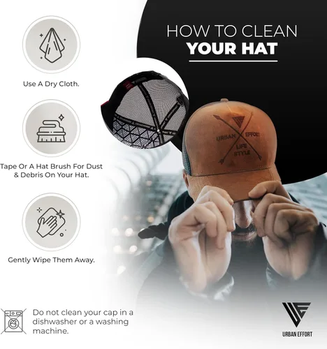 Miniatura 142 de Urban Effort Gorra trasera de malla, para hombres y mujeres, gorra de béisbol de 5 paneles, gran cierre a presión para caza y senderismo