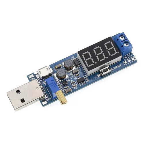 Miniatura 6 de 2 unids USB Buck Boost Convertidor ajustable Step Up Step Up Módulo de fuente de alimentación Regulador de voltaje DC-DC 5V a 3.3V 9V 12V 18V 24V
