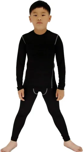 Conjunto de camisetas y pantalones de béisbol de compresión para niños y jóvenes, camisas atléticas de manga larga, pantalones de fútbol, pantalones