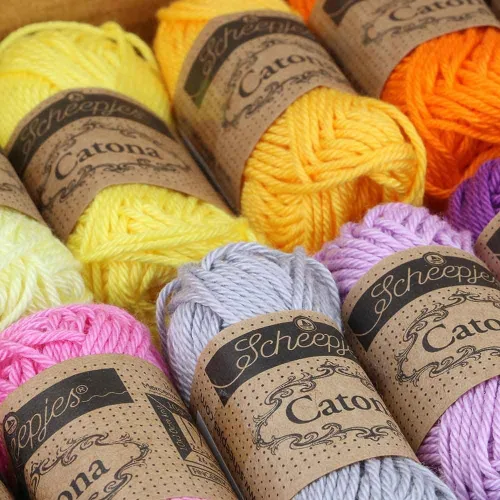 Miniatura 3 de Scheepjes Catona Color Pack, 109 Mini madejas (0.35 oz cada una) Surtido de algodón mercerizado