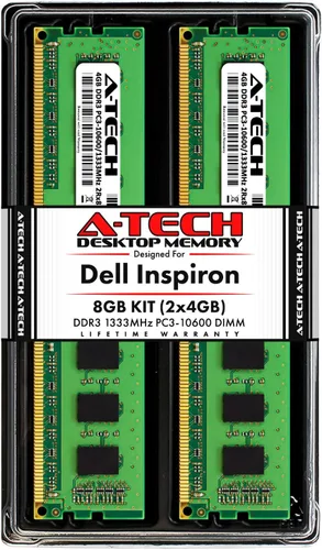 Miniatura 8 de A-Tech 8 GB (4 x 2 GB) RAM para Dell Inspiron 580, 580s DDR3 1333MHz DIMM PC3-10600 240-Pin Non-ECC UDIMM Kit de actualización de memoria