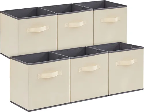 Lifewit cubos de 11 pulgadas para almacenaje, contenedores plegables de tela, de colores, cestos organizadores decorativos para estantes, clóset,