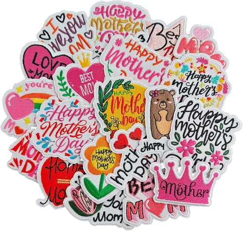 Miniatura 32 de Harsgs Parches bordados para automóvil, lindos parches para planchar y coser para automóvil y vehículo, apliques para ropa, vestido, sombrero, Un