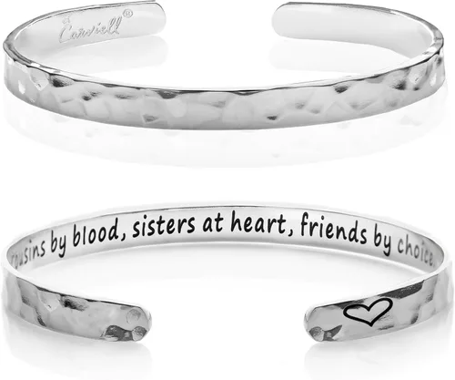 Miniatura 9 de Carviell Pulseras grabadas para mujer, inspiradoras, amistad, amor, mamá, hija, hermana, cristiana, graduación, conmemoración y regalos de boda, más