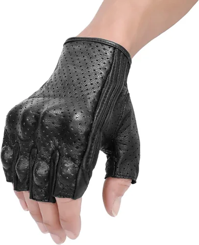 Miniatura 4 de Guantes de piel con dedos completos para motocicleta, teléfono táctil, guantes de moto para mujeres/hombres, M