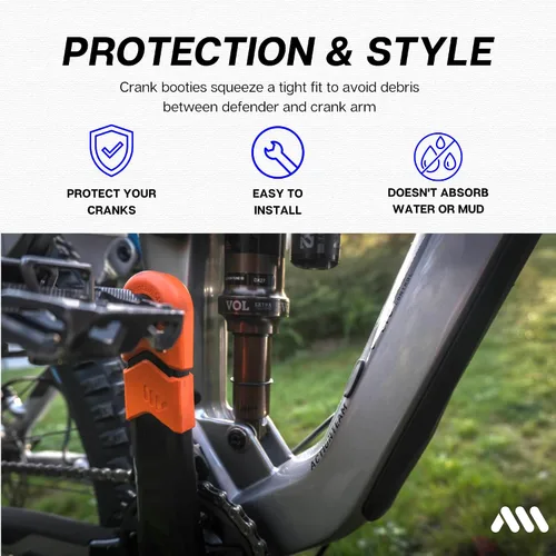 Miniatura 2 de Protección de Botas de Bielas para Bicicleta de Montaña y Gravel - 4 Piezas de Funda Protectora de Bielas para Brazos de Bicicleta - Protección