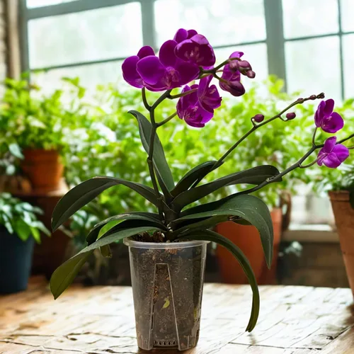 Miniatura 3 de Maceta Transparente para Orquídeas de Bricolaje – Maceteras Tipo Taza de Té de 3.5 Pulgadas y Cubiertas Elegantes para Phalaenopsis, Suculentas