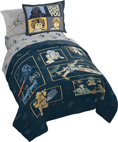 Miniatura 13 de Jay Franco Wednesday Addams - Juego de edredón tamaño individual, ropa de cama de 5 piezas, incluye juego de sábanas y fundas de almohada, ropa