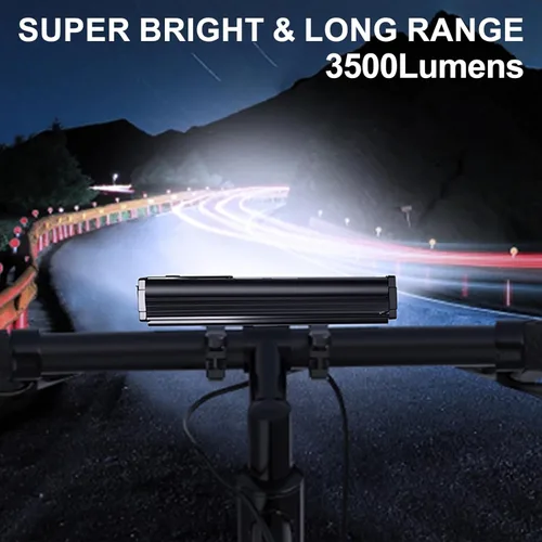 Miniatura 2 de 17* LED 4800 Lumen Bike Lights, USB-C Rechargeable Bicycle Light, Super Bright Bike Lights for Night Riding, IP65 Waterproof Bicycle Headlight for