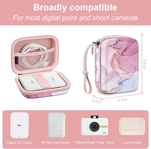 Miniatura 2 de Fintie Funda protectora para Canon Ivy 2 Mini, Canon Ivy CLIQ2 / CLIQ+2 Cámara instantánea impresora de fotos - Funda de transporte rígida a prueba