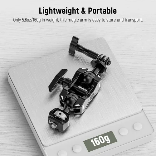 Miniatura 5 de NEEWER Brazo mágico compatible con GoPro 13 Hero 12 11 10 DJI Osmo Action 4 3 Insta360 One X3 GO3 SmallRig, adaptador de brazo articulado