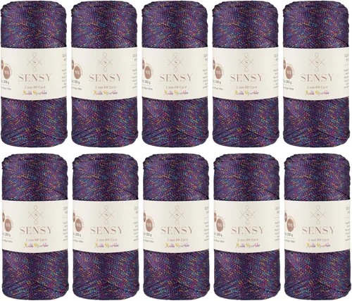 Miniatura 86 de Sensy Premium Cuerda de Poliéster de 2mm 251 Yardas Cuerda de Polipropileno 100% Cordón de Macramé 2mm Cordón para Bolsa de Ganchillo Cuerda
