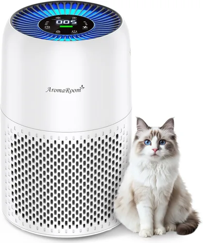 Miniatura 11 de Purificador de aire para el hogar y dormitorio, filtro de aire HEPA AromaRoom H13 para humo, polen, caspa, pelo, olor, limpiador de aire 3 en 1