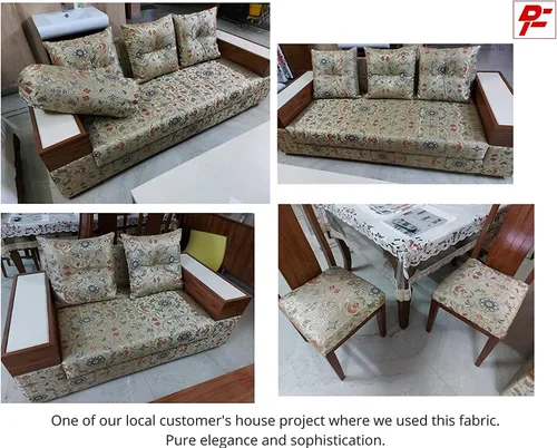 Miniatura 5 de Tela jacquard clásica de lujo con diseño ornamentado marroquí para tapicería, sofá, silla, comedor, tratamiento de ventanas, manualidades, 54