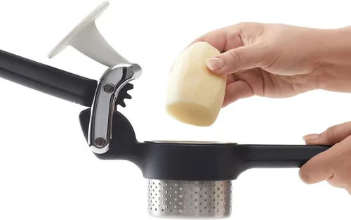 Miniatura 8 de Chef’n FreshForce. Prensador de patatas, pasapuré y prensa de verduras – Rallador de patatas de alta resistencia con mecanismo de doble engranaje