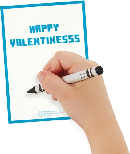 Miniatura 7 de Hallmark Minecraft - Tarjetas y calcomanías para el día de San Valentín para niños (24 aulas de San Valentín con sobres)