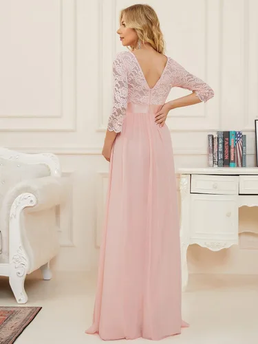 Miniatura 2 de Ever-Pretty Women's 34 Sleeve A-line Lace Embroidery Chiffon Summer Maternity Party Dress 20797-USA