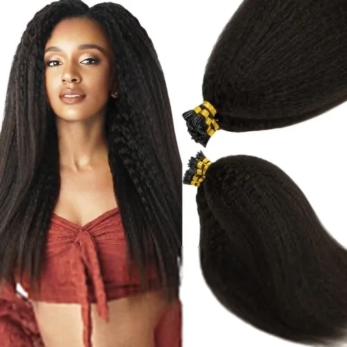 Miniatura 46 de Anrosa Extensiones de cabello humano real de 20 pulgadas, extensiones de cabello humano lacio de doble cara, color negro azabache, 1.76 oz, 20