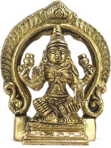 Miniatura 11 de ASHIRWAD Escultura de estatua de ídolo de latón para Diwali Pooja, templo, decoración del hogar, Vastu Laxmi Devi Maa AE000006-18 (Laxmi-18)
