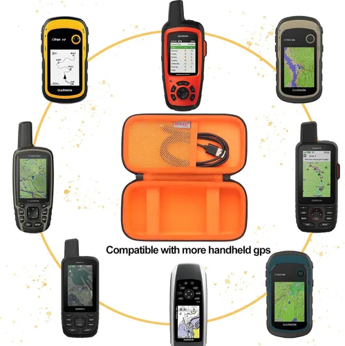 Miniatura 2 de BOVKE Funda de transporte para Garmin GPSMAP 64sx/66i/67/67i/66sr/66s/65s/78sc, Garmin inReach Explorer+ Senderismo GPS portátil y comunicador Negro