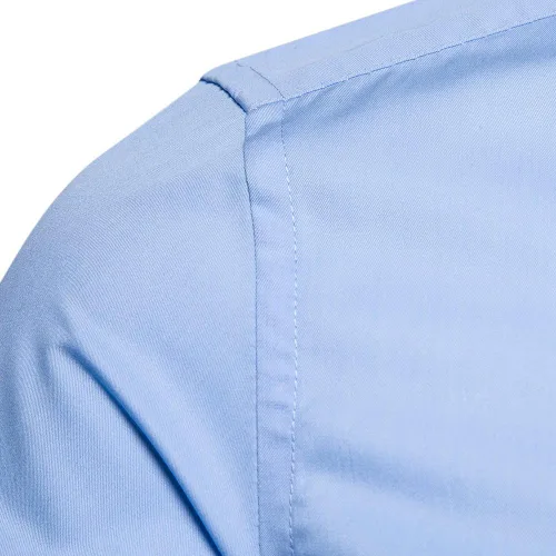 Miniatura 5 de Manwan walk Camisas de vestir para hombre de manga larga de algodón con botones y mangas largas, de corte ajustado