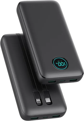 Miniatura 8 de Cargador portátil de 30,800 mAh PowerBank con 3 salidas, 25 W PD de carga rápida + QC 4.0 cargador de batería de carga rápida de teléfono, cargador