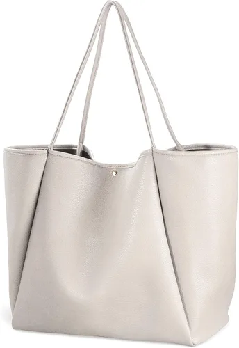 Miniatura 47 de HOXIS Bolso de mano de cuero PU de gran tamaño para mujer, bolso de fin de semana, bolso de viaje