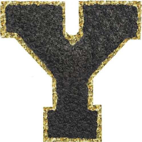 Miniatura 52 de SPRT - Parches de letras de chenilla universitaria con purpurina, parche de letras blancas para planchar con letras del alfabeto para disfraz