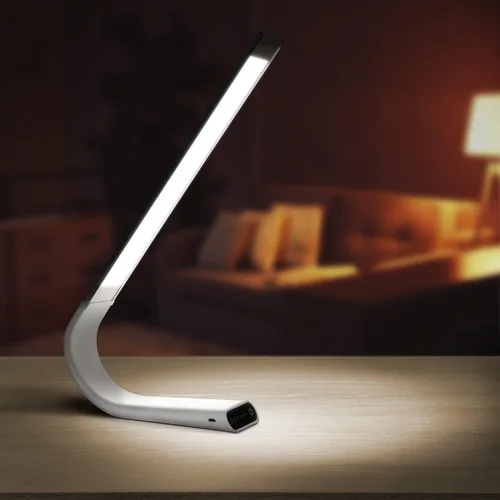 Miniatura 10 de Luxe lámpara de escritorio inalámbrica LED amigable a la vista, recargable, USB, hasta 40 horas de luz continua, control táctil, 6 niveles