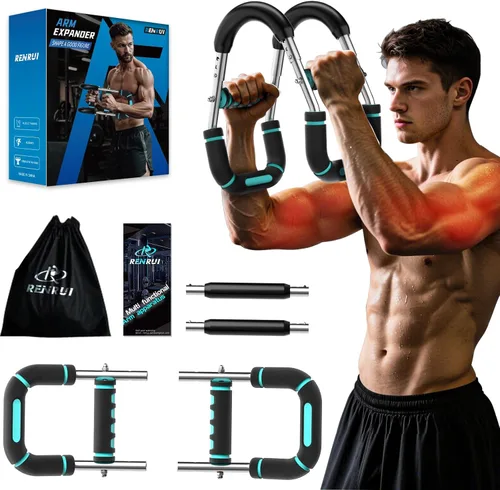 Twister Arm Trainer Equipo de entrenamiento de pecho para hombres y mujeres, ajustable 5 resistencia (40-130 libras) Entrenador de fuerza para