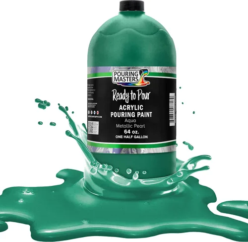 Miniatura 53 de Pouring Masters Royal Blue Metallic Pearl - Pintura acrílica para verter lista para verter – Pintura acrílica líquida premezclada de 32 onzas