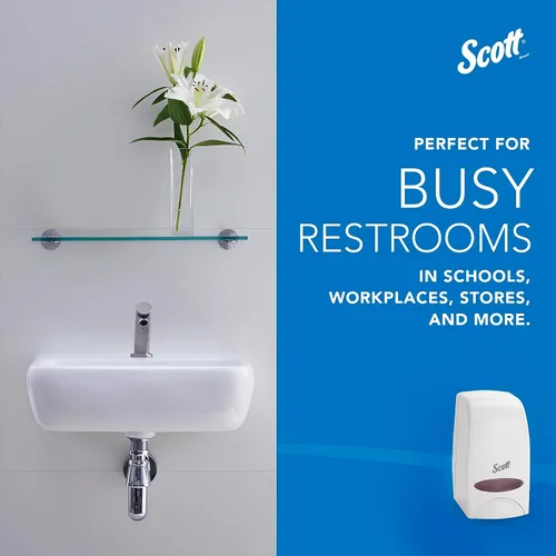 Miniatura 9 de Scott Essential Dispensador manual de cuidado de la piel de alta capacidad (92144), blanco, capacidad de 1.0 L, 4.85" x 8.36" x 5.43" (cantidad 1)