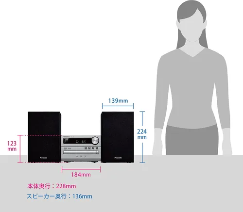 Miniatura 6 de Panasonic Sistema estéreo CD Memoria USB/correspondencia Bluetooth Plata SC-PM250-S