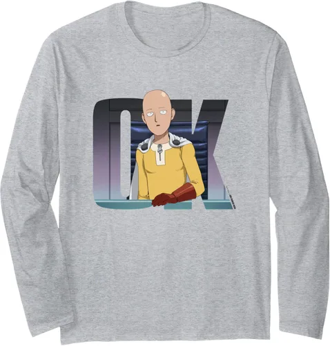 Miniatura 3 de One Punch Man Camiseta de manga larga Saitama OK, Negro, S