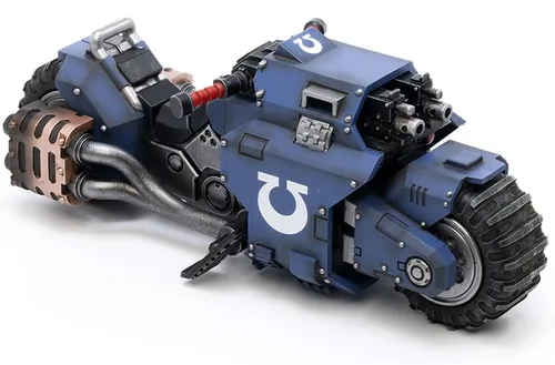 YIZRIO JoyToy Warhammer 40K Figura de acción 1:18 Ultramarines Moto Outriders Modelo de Vehículo Juguete a juego