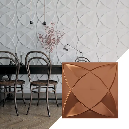 Miniatura 18 de Ekena Millwork Swindon EnduraWall Panel decorativo de pared 3D de 11 7/8 pulgadas de ancho x 11 7/8 pulgadas de alto, fiebre del oro