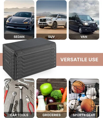 Miniatura 5 de Owleys Organizador de Maletero de Automóvil Para Zapatos - Caja de Almacenamiento Para SUV, Sedán o Camión - Contenedor de Carga Plegable Para