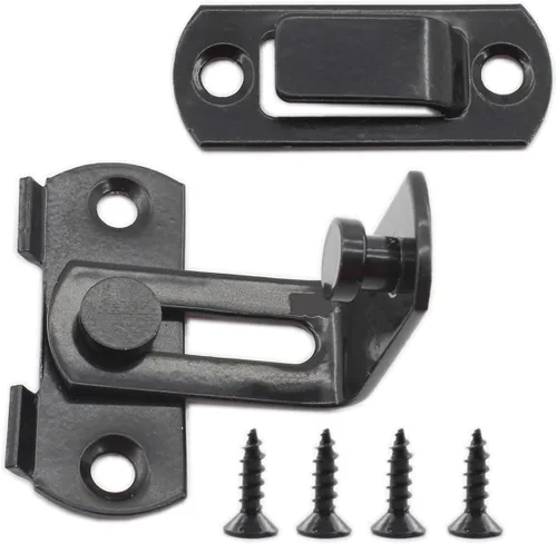 Miniatura 4 de Paquete de 2 cerraduras de puerta de granero de acero inoxidable, cerradura de cerca, cerrojo de seguridad, cerrojo para ventana, puerta, gabinete