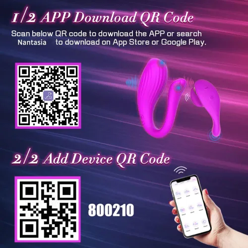 Miniatura 6 de Bragas vibratorias con aplicación y control remoto, vibrador portátil, Healexcer Smartphones Dual Motors Juguetes sexuales para adultos para Púrpura